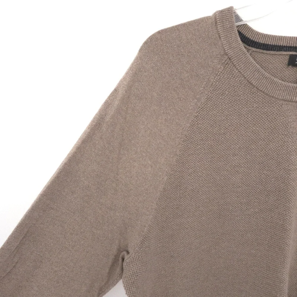 Banana Republic Cotton Cashmere Sweater Mens Large Brown Crewneck Raglan